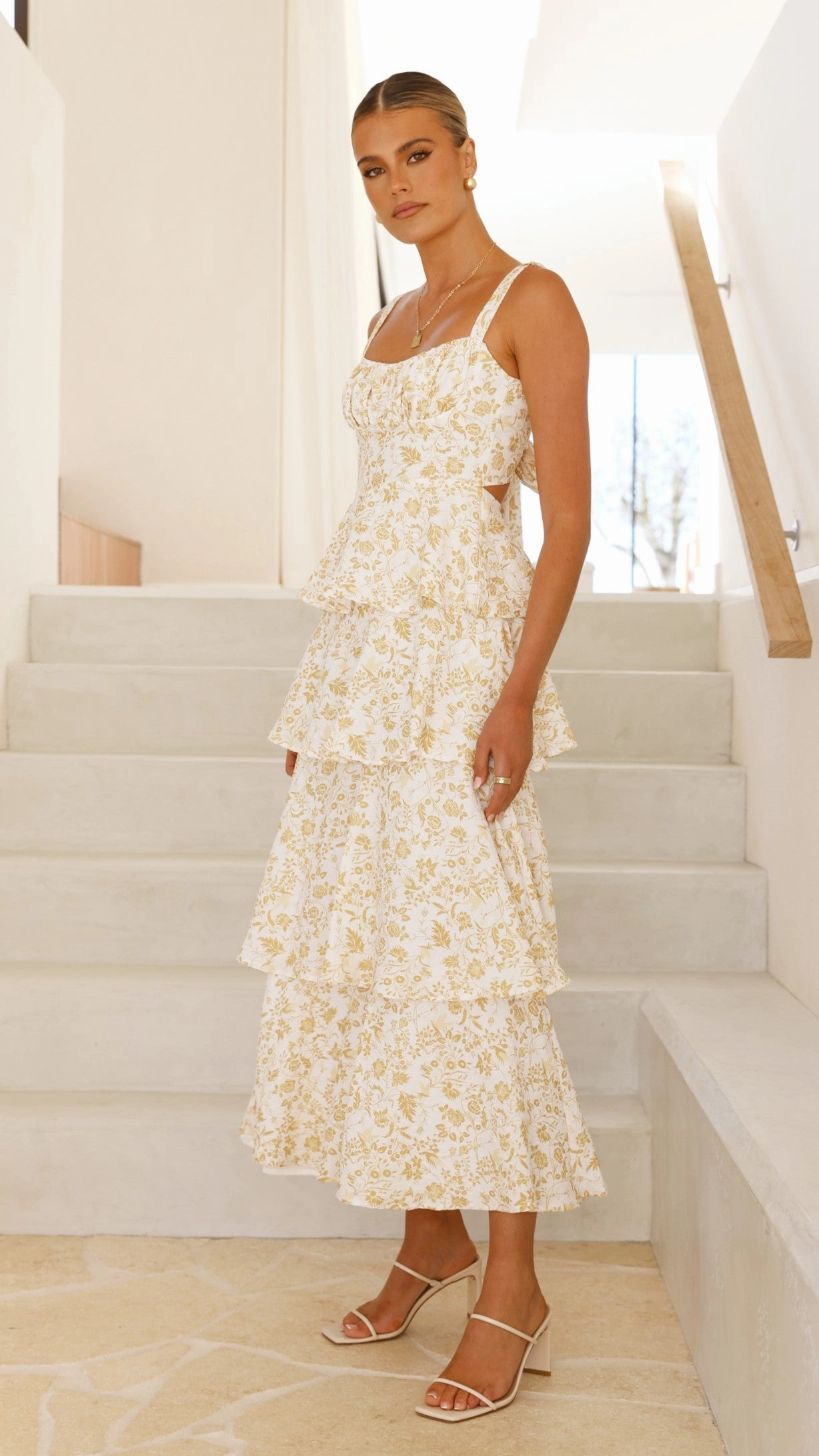 Page Maxi Dress - Yellow Floral