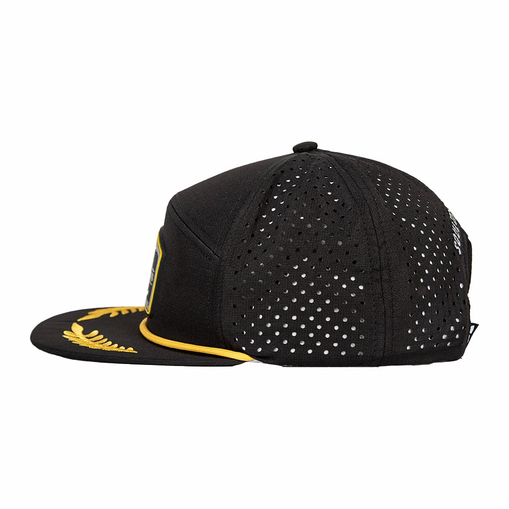 Performance Flat Bill Snapback | Black | Pirate's Life