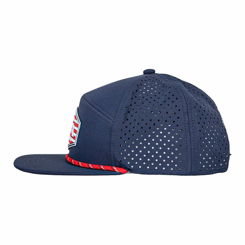 Performance Flat Bill Snapback| Navy | All American