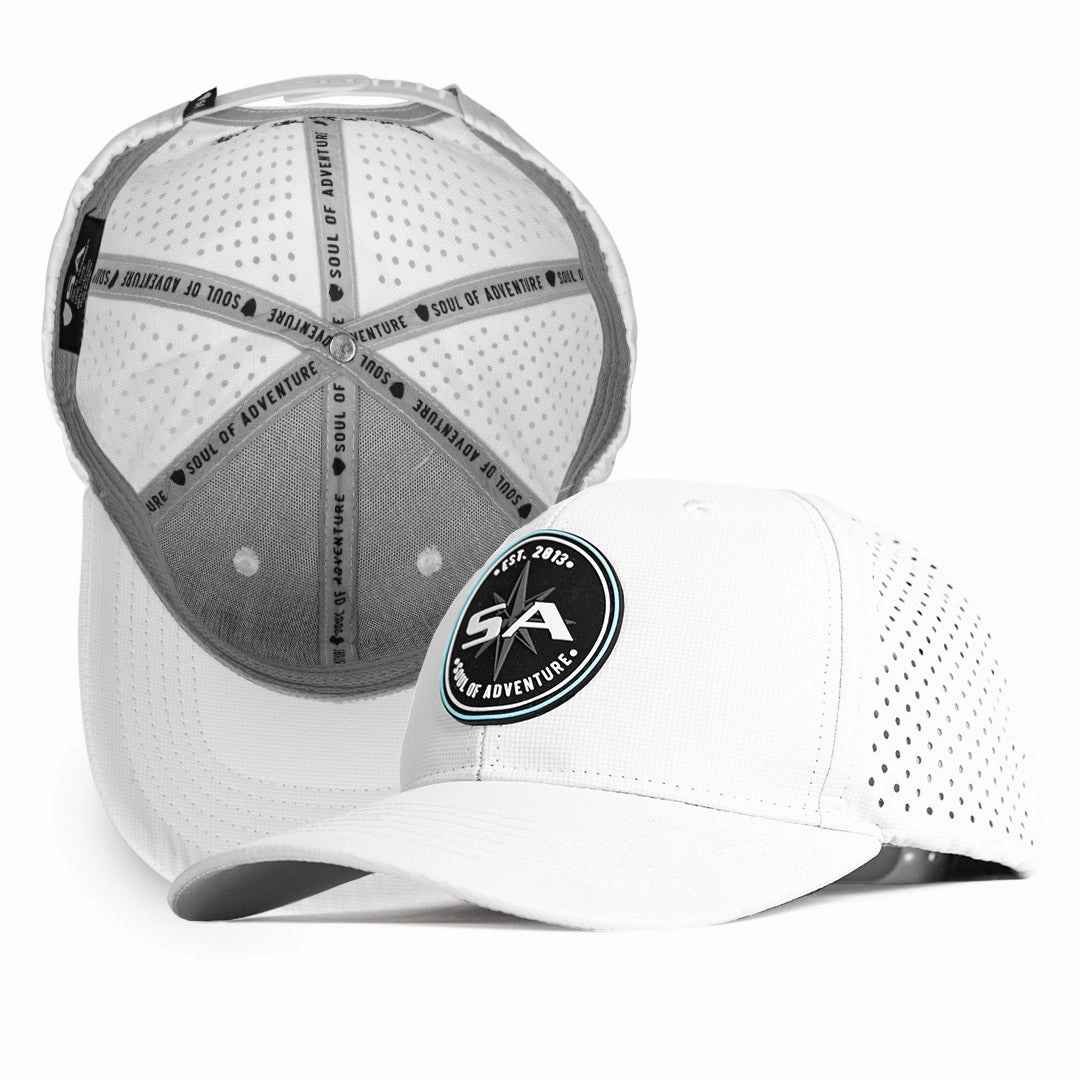 Performance Snapback | Blue Crest | White