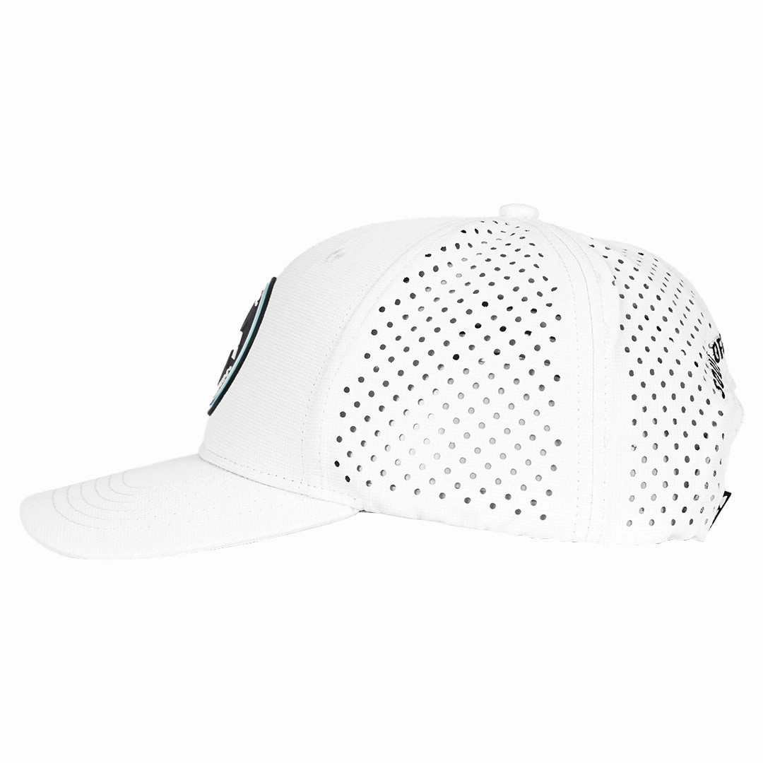 Performance Snapback | Blue Crest | White