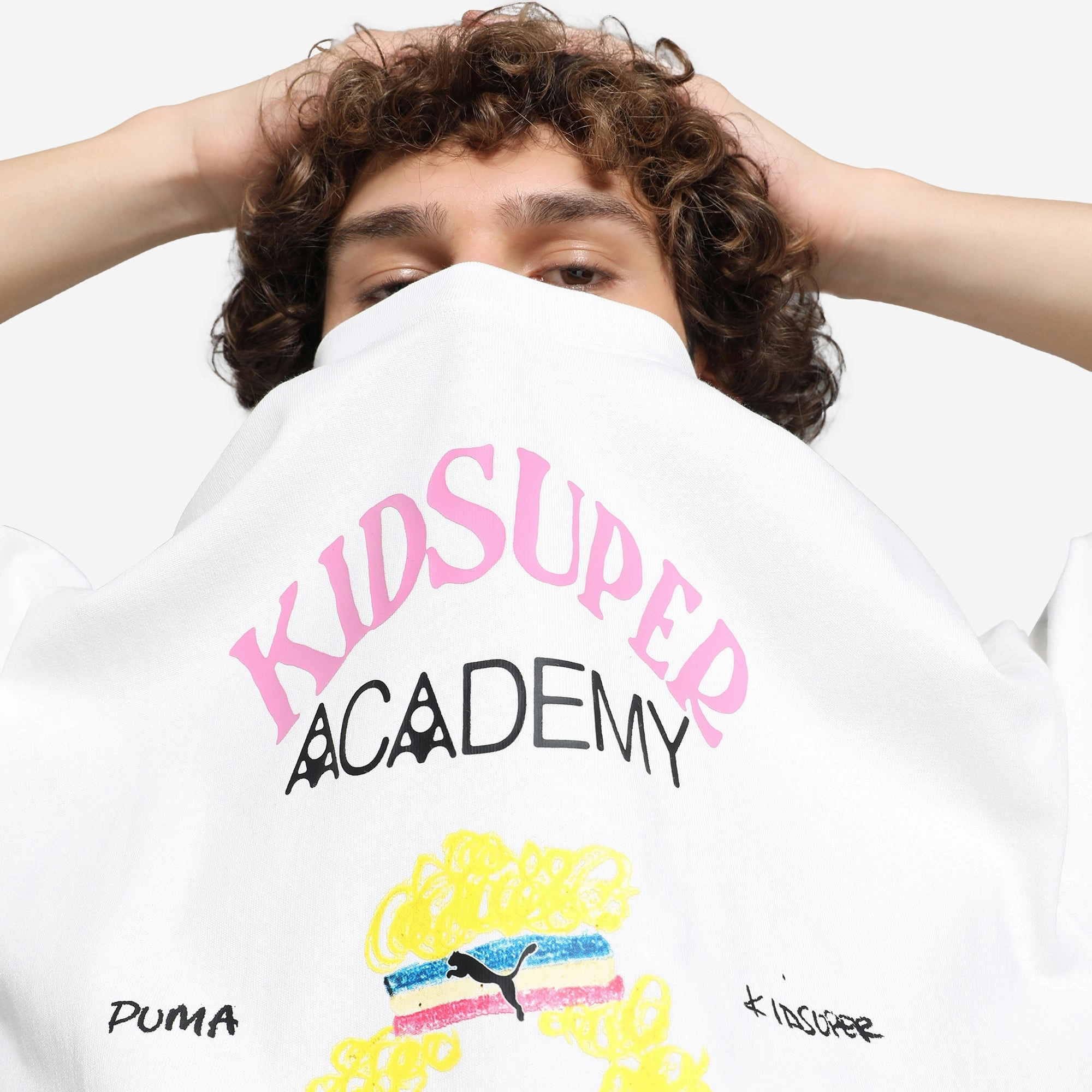 PUMA | x KIDSUPER GRAPHIC TEA { WHITE