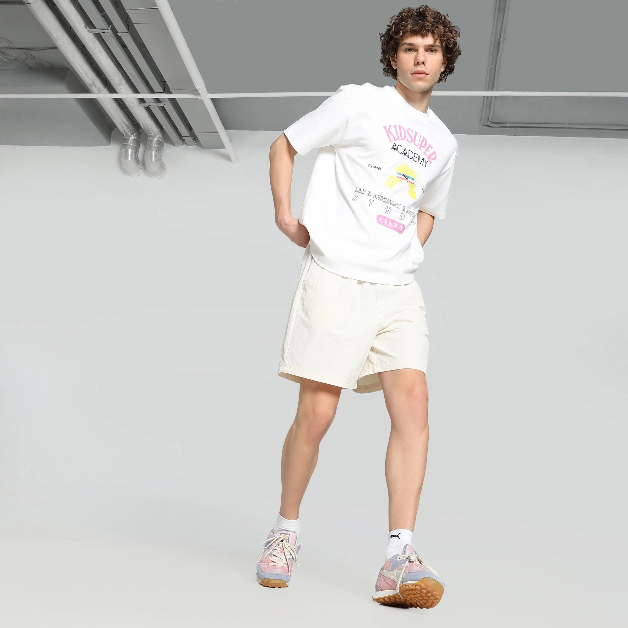 PUMA | x KIDSUPER GRAPHIC TEA { WHITE