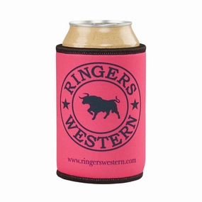 Ringers Western Signature Bull Stubby Cooler - Pink