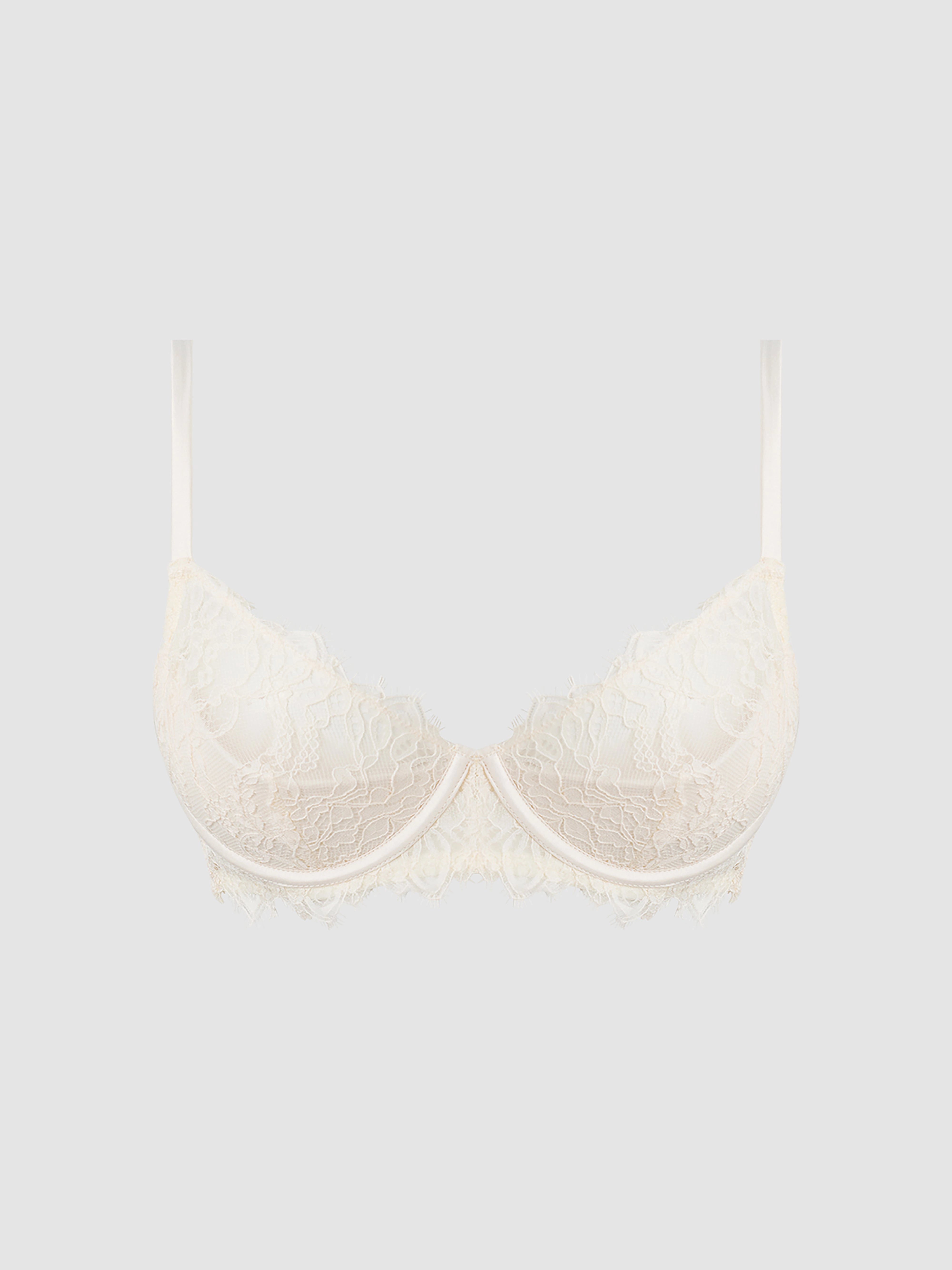 Rosalind Lace Cup Bra With Satin Half Cup