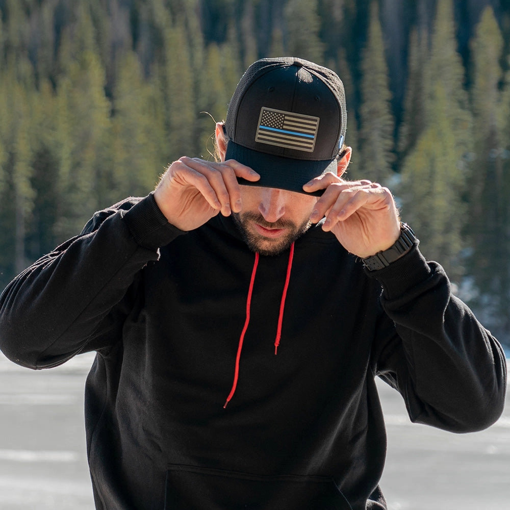 Special Edition Performance Snapback | Blue Line | Black