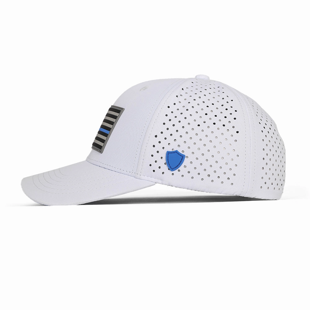 Special Edition Performance Snapback | Blue Line | White