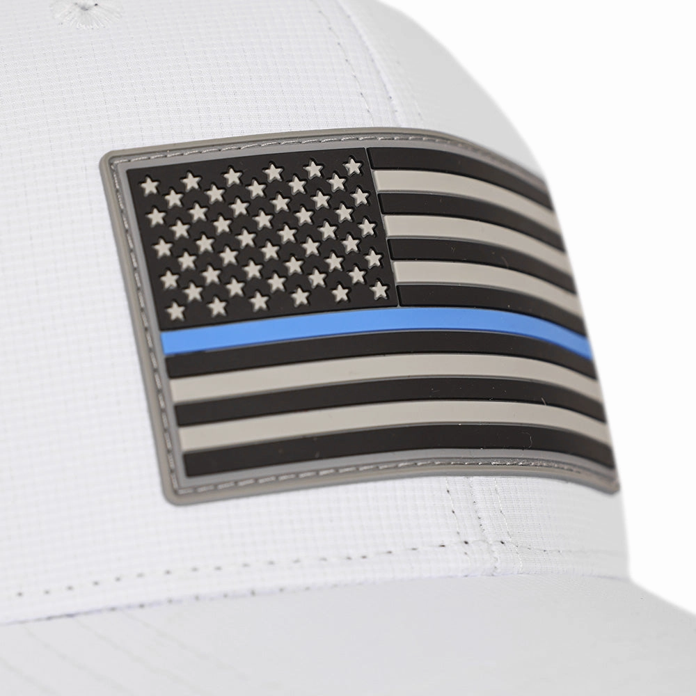 Special Edition Performance Snapback | Blue Line | White