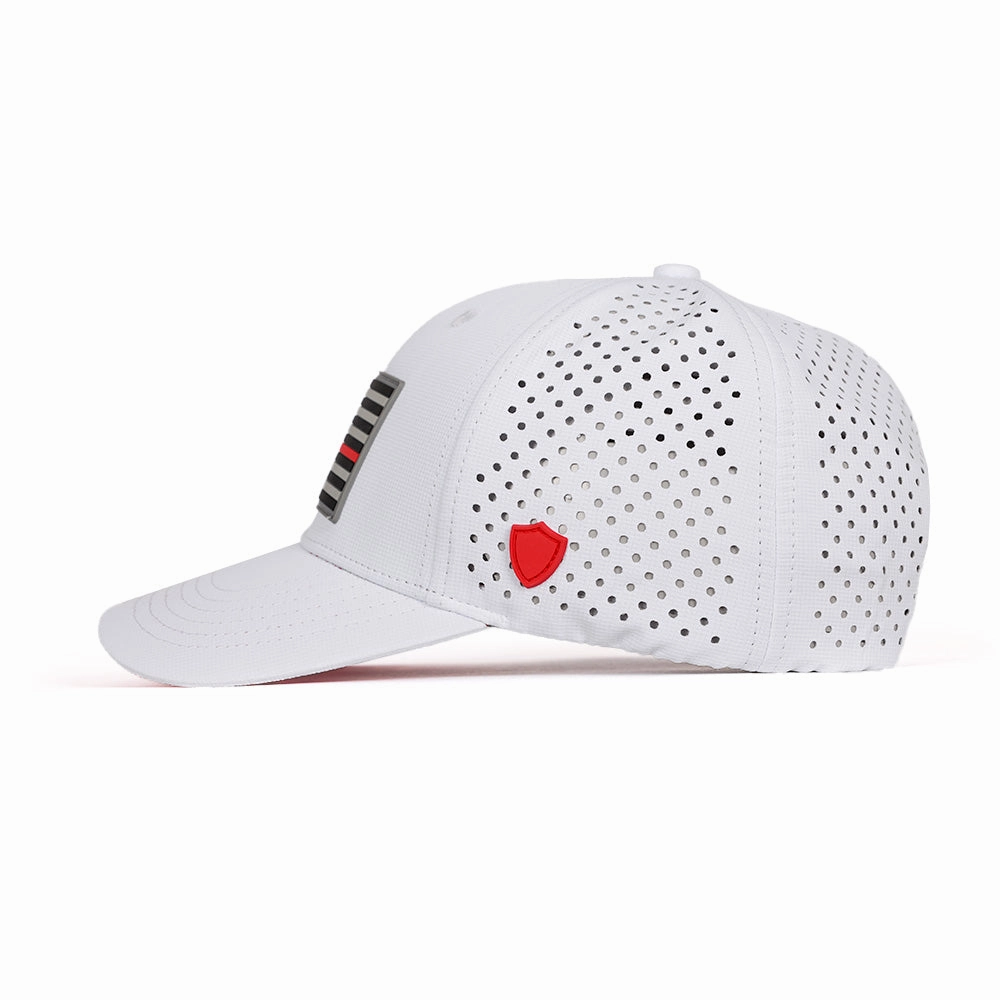 Special Edition Performance Snapback | Red Line | White