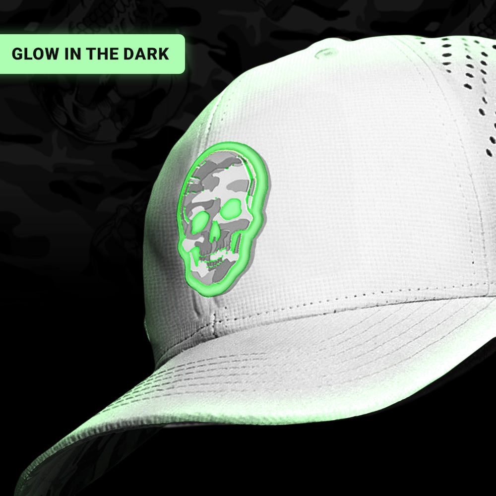 Special Edition Performance Snapback | Skull Ghost Military Camo | White