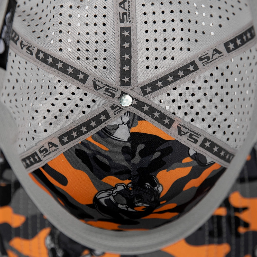 Special Edition Performance Snapback | Skull Orange Military Camo | Grey