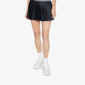 SPORTY & RICH | ABIGAIL WOOL PLEATED SKIRT { BLACK