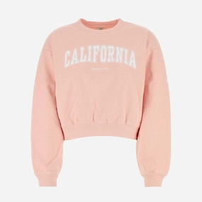 SPORTY & RICH | CALIFORNIA CROPPED CREWNECK { BALLET/WHITE
