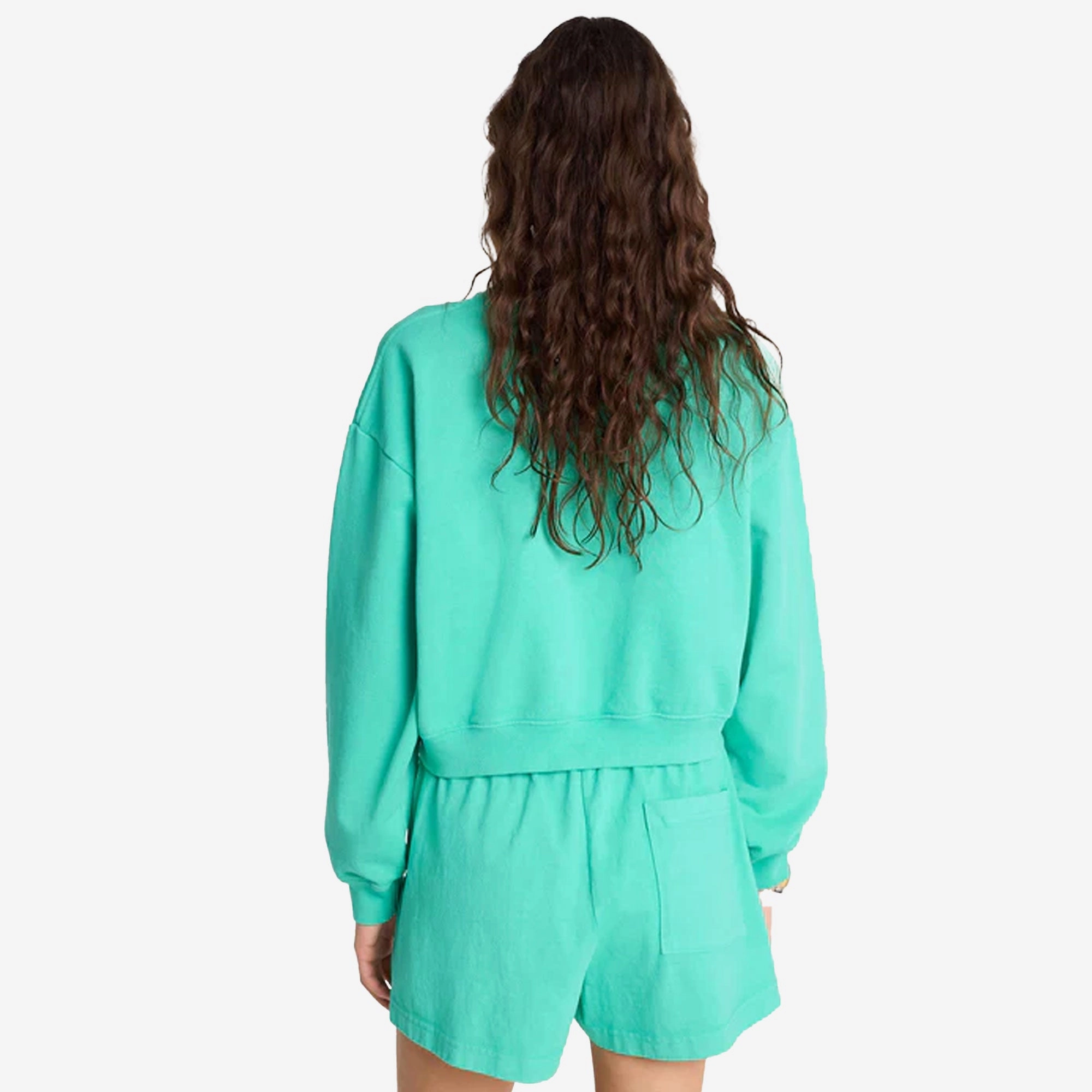 SPORTY & RICH | NY TENNIS CLUB CROPPED CREW NECK CARIBBEAN { GREEN