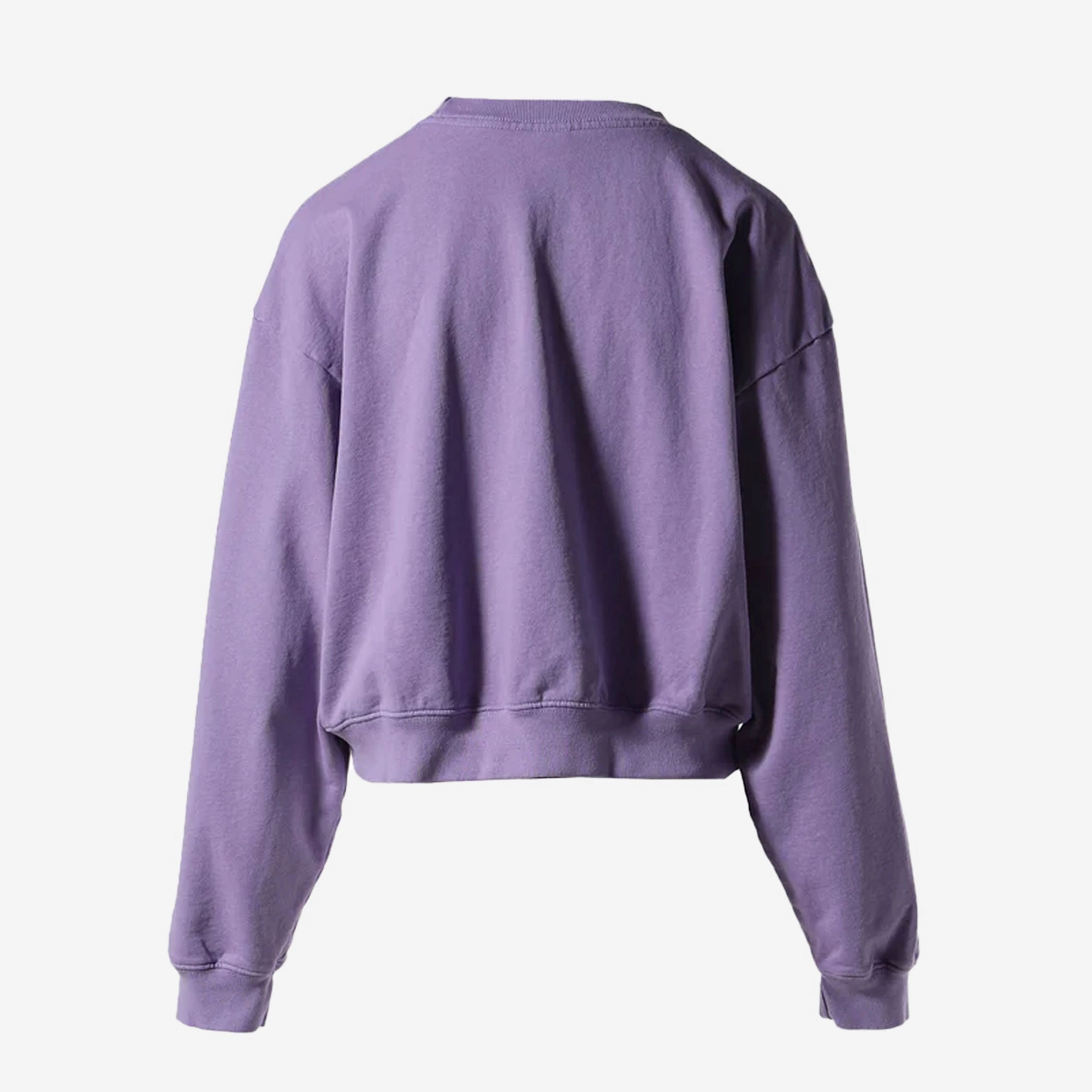 SPORTY & RICH | WELLNESS IVY CROPPED CREWNECK { VIOLET/WHITE