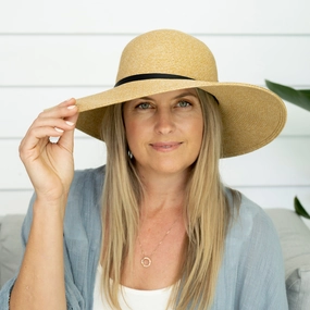 Sundaise Aubrey Wide Brim - Black