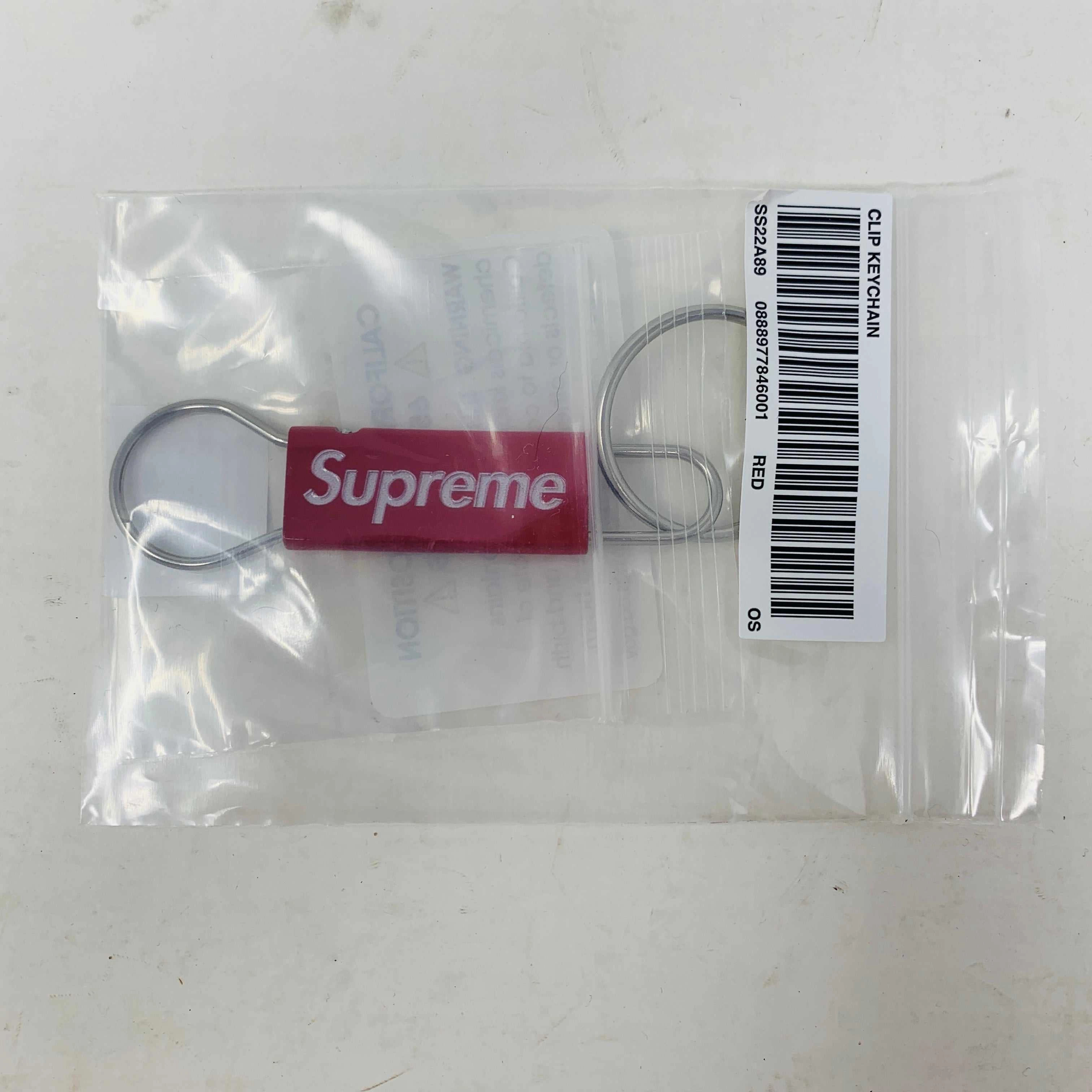 Supreme Clip Keychain Red