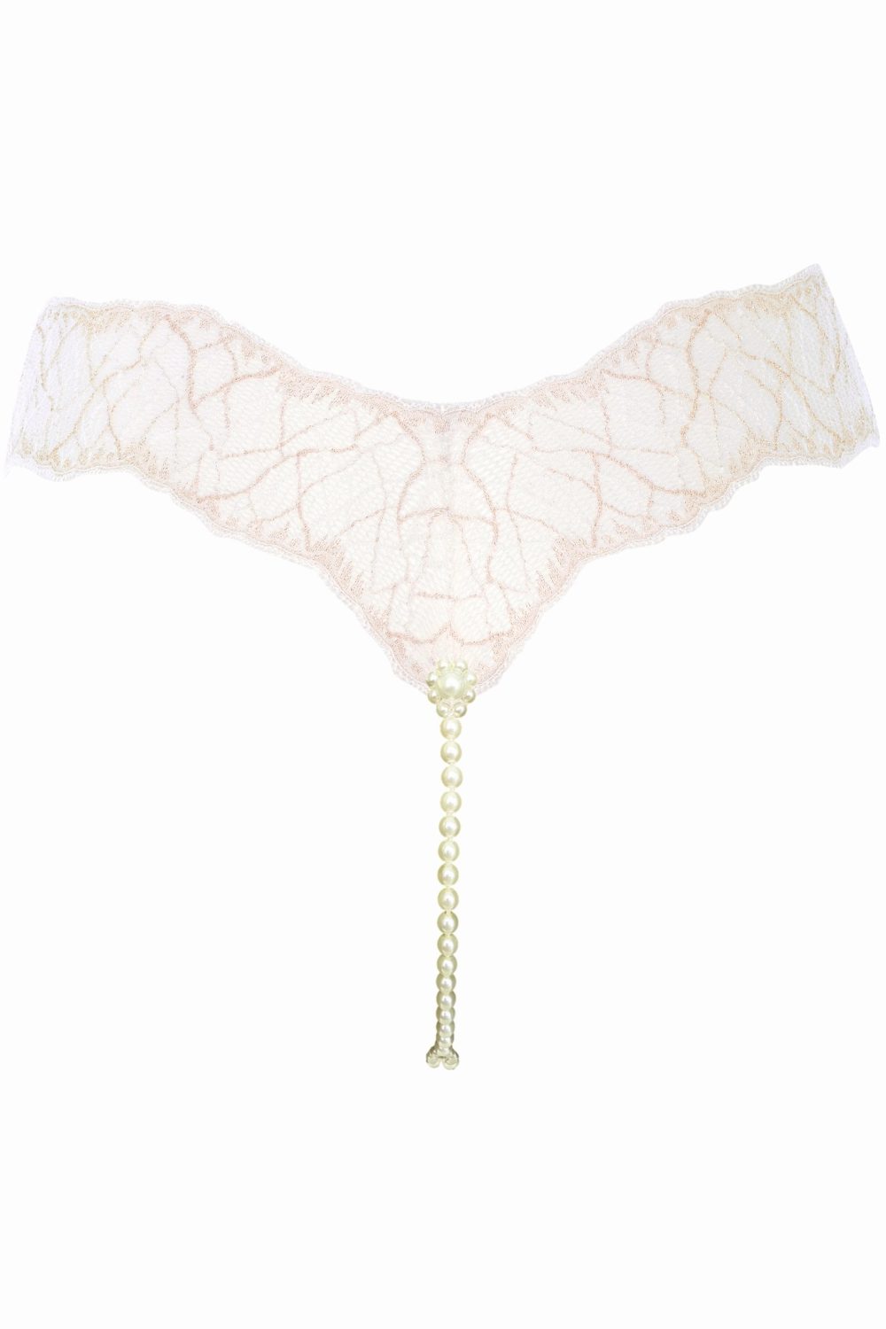 Sydney Daisy Double Pearl Thong Ivory