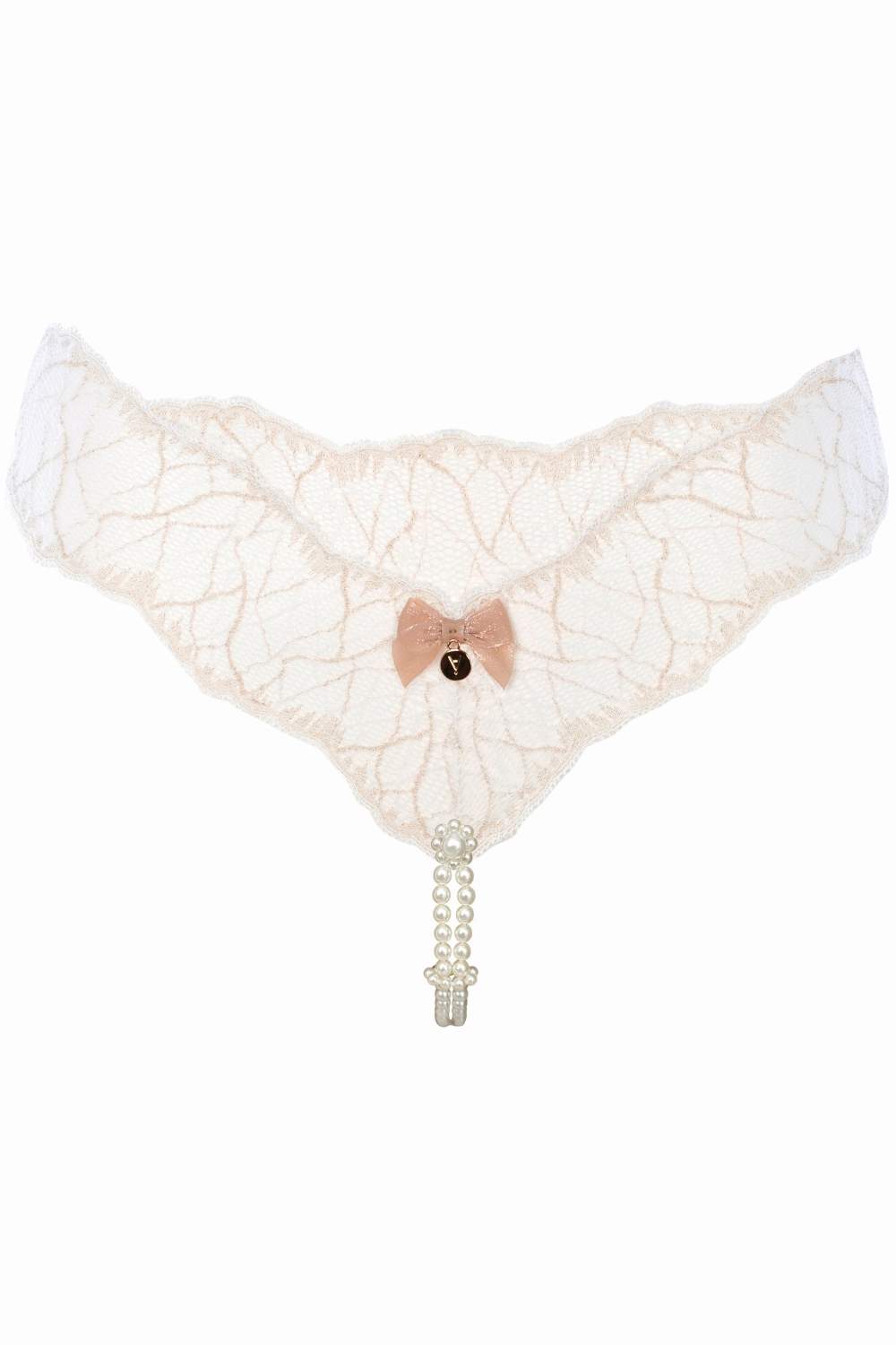 Sydney Daisy Double Pearl Thong Ivory