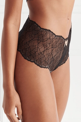 Sydney Daisy Pearl Panty in Black