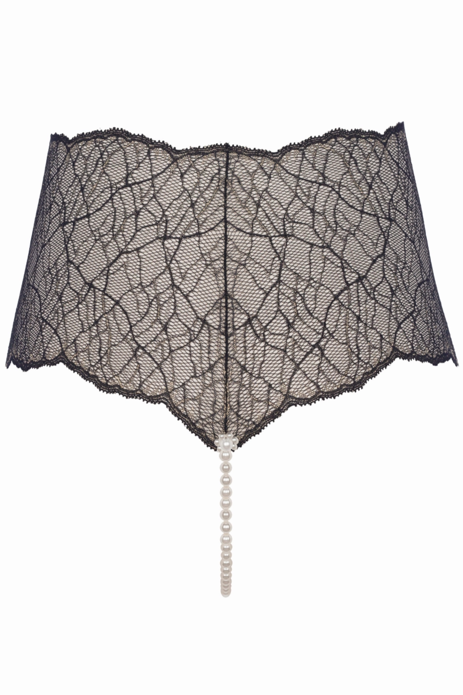 Sydney Daisy Pearl Panty in Black