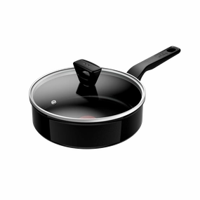 Tefal Renew Black Ceramic Sautepan   Lid 24cm - C4323223 - Ceramic Non-Stick Coating