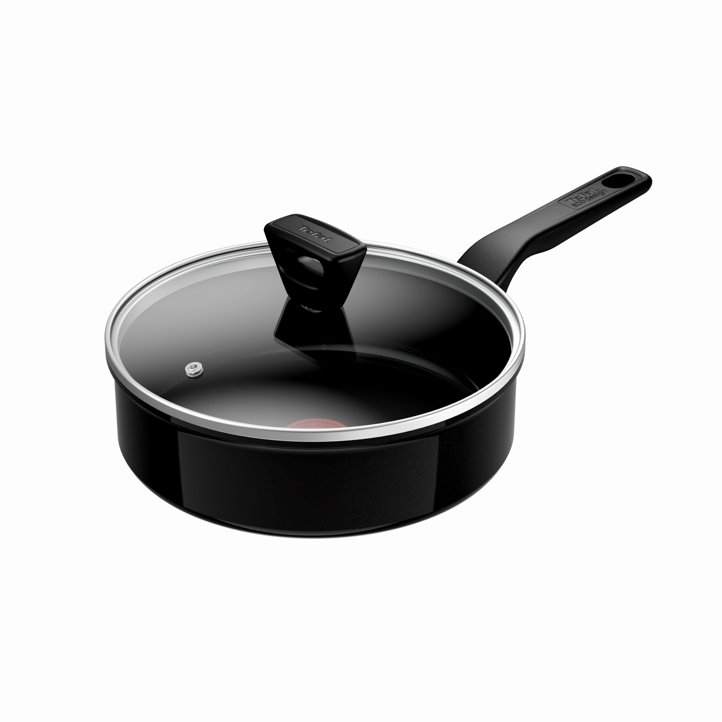 Tefal Renew Black Ceramic Sautepan   Lid 24cm - C4323223 - Ceramic Non-Stick Coating