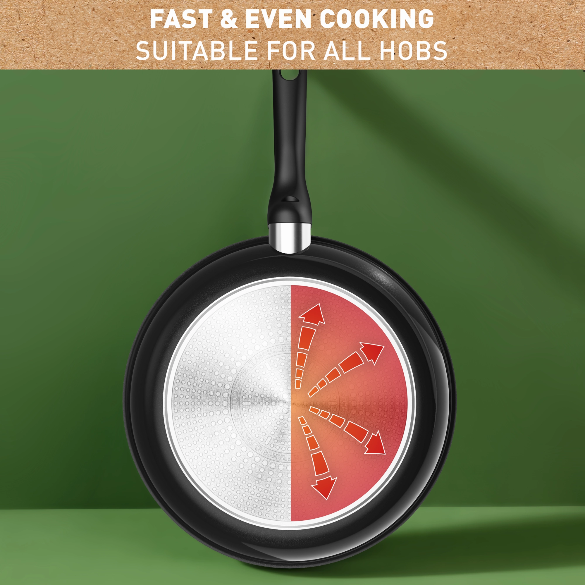 Tefal Renew Black Ceramic Sautepan   Lid 24cm - C4323223 - Ceramic Non-Stick Coating