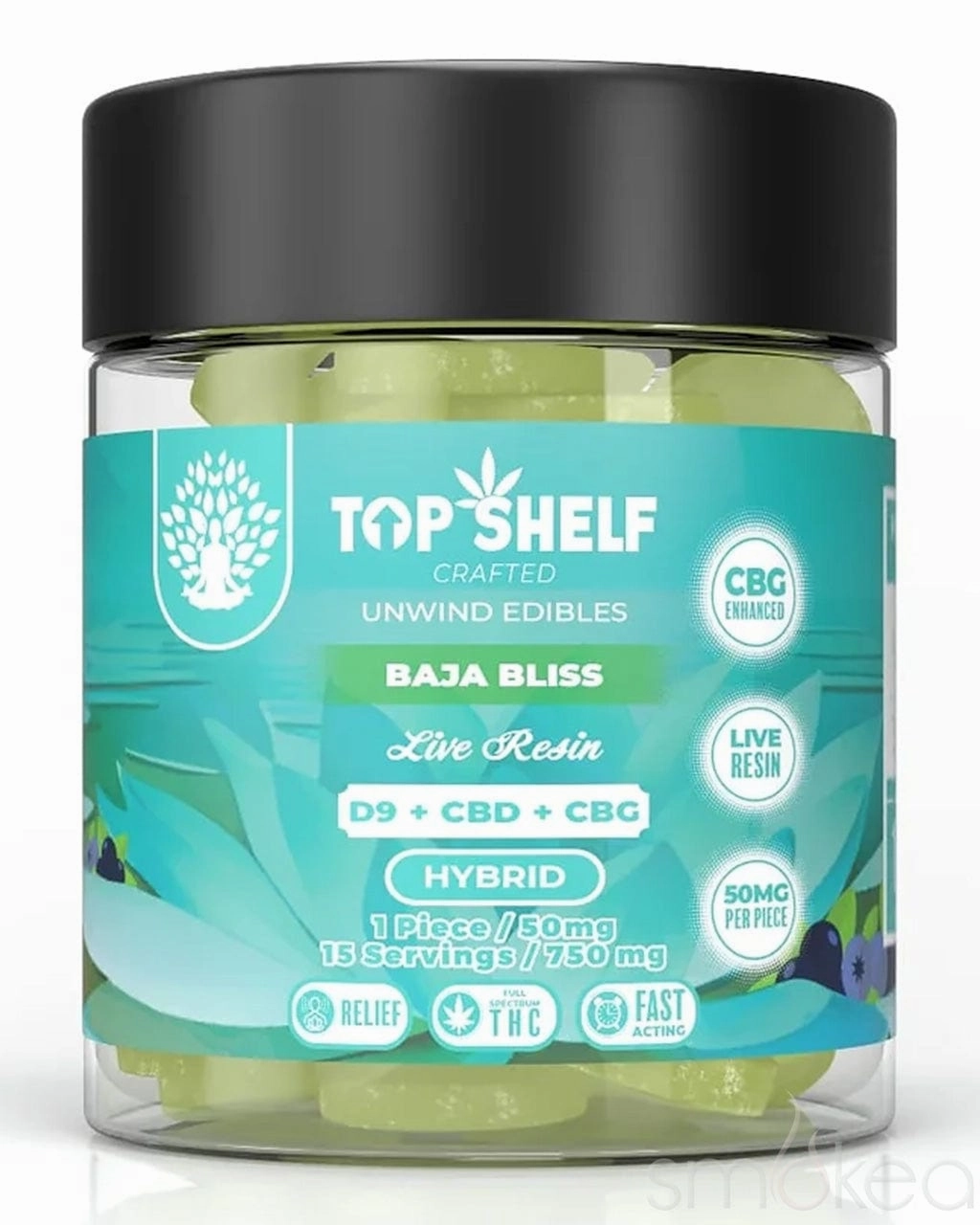 Top Shelf Hemp 750mg Delta 9 Full Spectrum Edibles - Baja Bliss